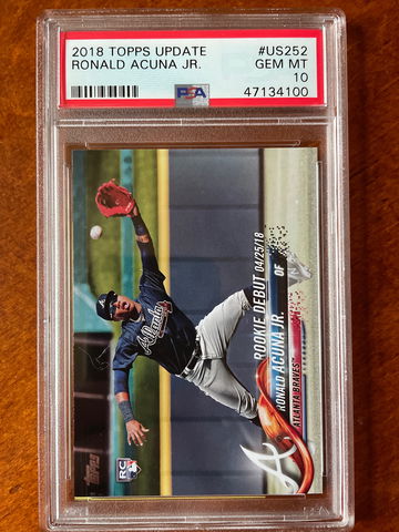 2018 Topps update Ronald acuna rookie psa 10