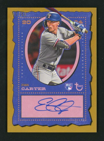 2024 Topps Brooklyn Collection Gold Evan Carter #AC-EC RC Auto /50