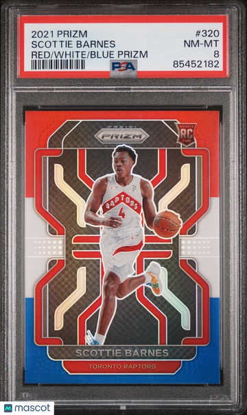 2021 Panini Prizm Scottie Barnes #320 Prizm Rookie PSA 8