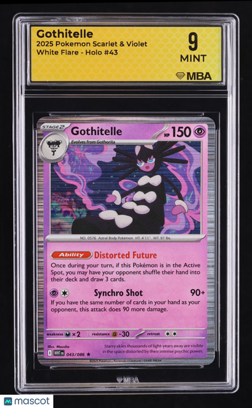 2025 Pokemon Scarlet & Violet White Flare Gothitelle Holo MBA 9 #43