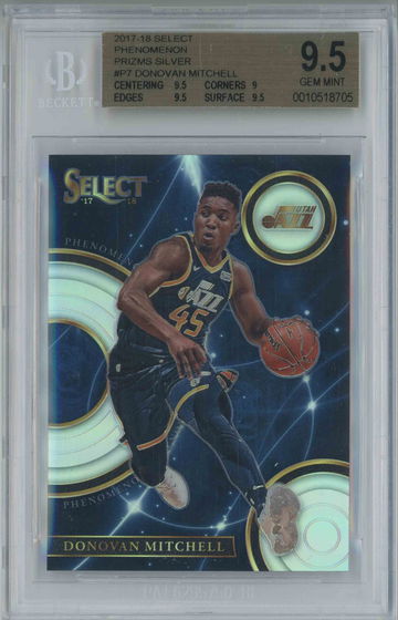 2017 Select DONOVAN MITCHELL Phenomenon Silver BGS 9.5 (POP 29) Rookie Case Hit!
