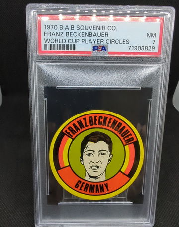 1970 B.A.B. Souvenir Co. World Cup Player Circles Franz Beckenbauer PSA 7
