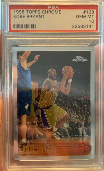 Kobe Bryant 1996 Topps Chrome PSA 10