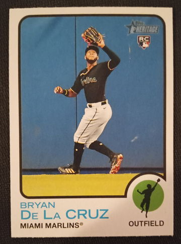 Topps heritage Bryan De La Cruz rookie card