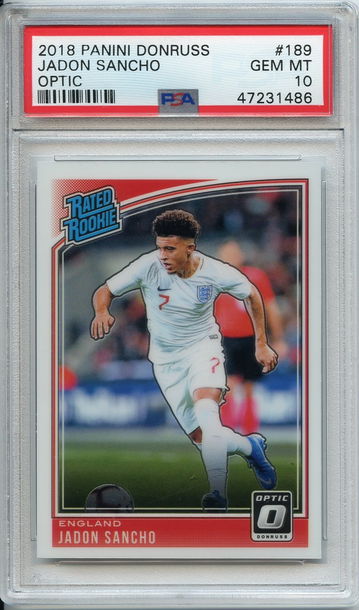 Jadon Sancho Optic Rated Rookie PSA 10 NEP