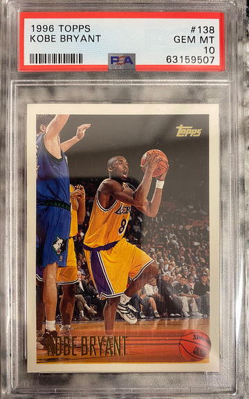 1996 Topps Kobe Bryant Rookie 138 GEM Mint PSA 10