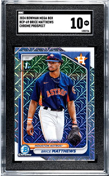 2024 Bowman #BCP-69 Brice Matthews Chrome Prospect SGC 10
