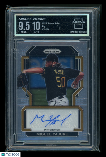 2022 Panini Prizm Miguel Yajure #S-MY Autograph Arena Club 9.5 Auto 10