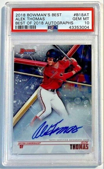 2018 Bowman's Best Baseball #B18-AT Alek Thomas Best of 2018 Autographs PSA 10