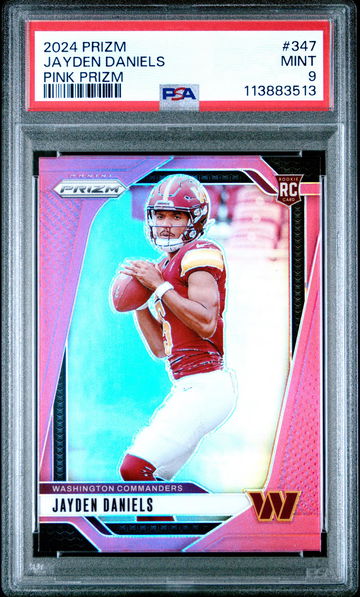 2024 Panini Prizm Pink Prizm Jayden Daniels #347 PSA 9