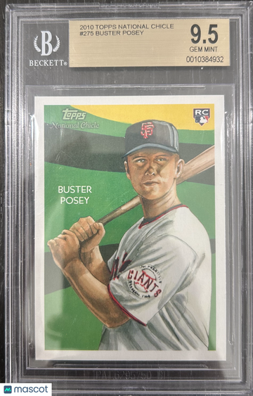 2010 Topps National Chicle Buster Posey #275 Rookie BGS 9.5