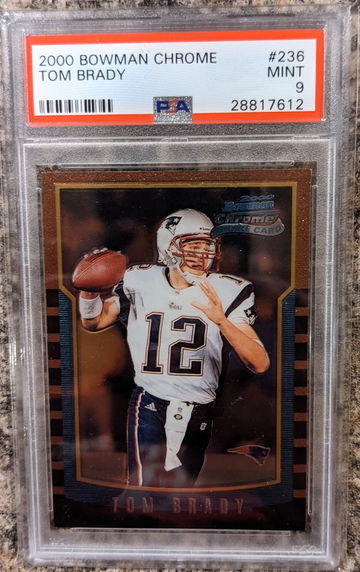 2000 Bowman Chrome Tom Brady Rookie PSA 9 Centered 