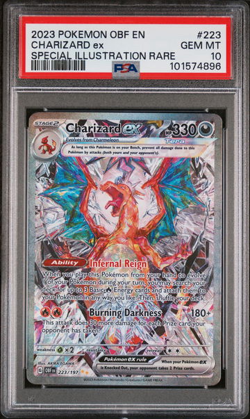 2023 Pokemon Scarlet and Violet Obsidian Flames Special Illustration Rare Charizard Ex #223 PSA 10
