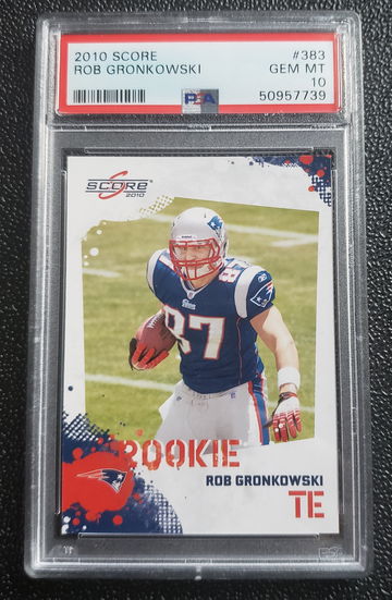 2010 Score Rob Gronkowski psa 10 383