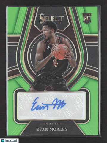 2021-22 Panini Select Evan Mobley #RS-EMB Rookie 9 Panini Authentic