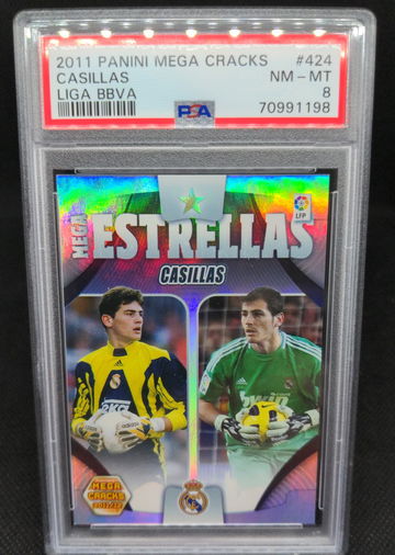 2011 Panini Mega Cracks Liga BBVA #424 Iker Casillas PSA 8