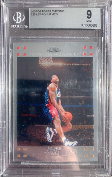2007-2008 Topps Chrome LeBron James #23 BGS 9