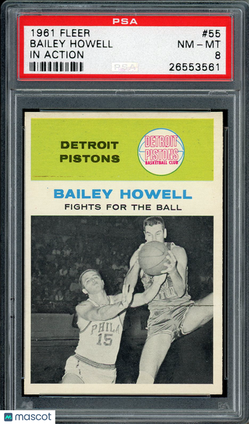1961 Fleer Bailey Howell (In Action) #55 PSA 8