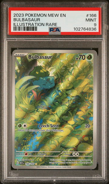 2023 Pokemon Mew Illustration Rare Bulbasaur #166 PSA 9