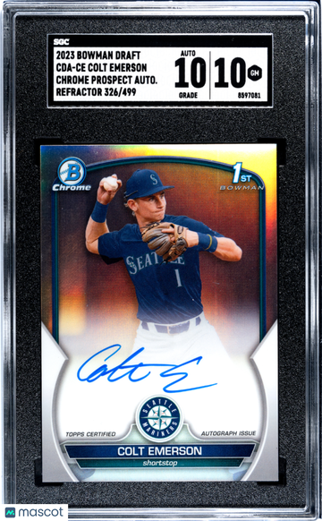 2023 Bowman Draft Colt Emerson #CDA-CE SGC 10