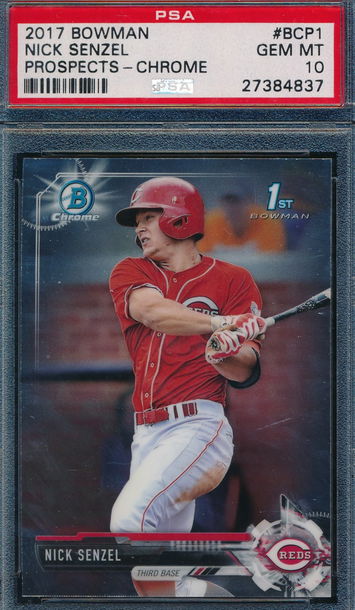 2017 Bowman Chrome Prospects Nick Senzel RC PSA 10 GEM MT 4837