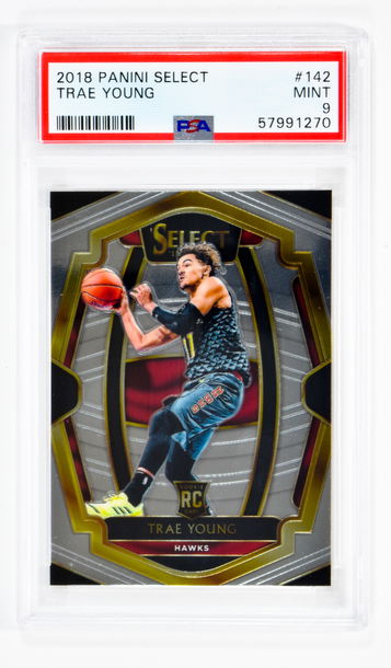 2018 Trae Young Panini Select    #142 PSA 9