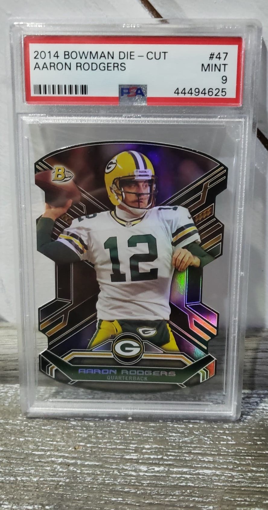 2014 Bowman Die Cut Aaron Rodgers PSA 9