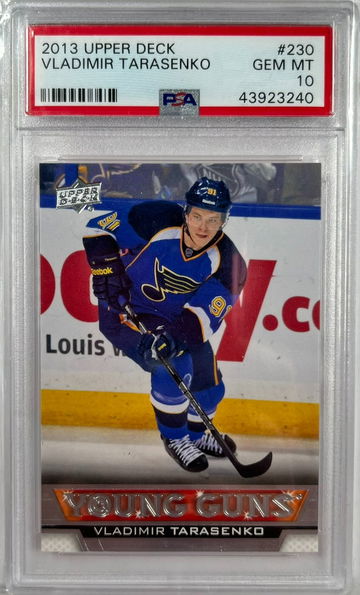 2013 Upper Deck Vladimir Tarasenko Young Guns Rookie Card PSA 10 Gem Mint