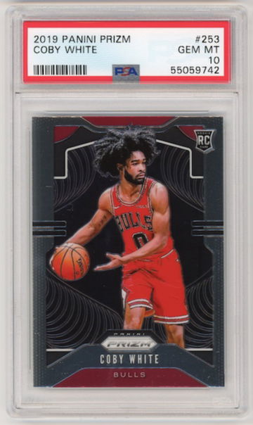 Coby White 2019 Prizm PSA 10 Rookie