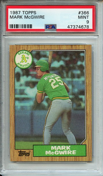 Mark McGwire 1987 Topps #366 PSA 9 Mint Rookie RC! 4678