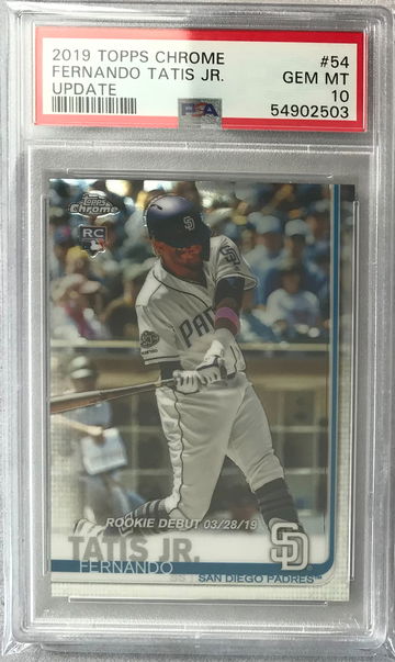 Fernando Tatis Jr. 2019 Topps Chrome Update Rookie #54 - PSA 10 Gem Mint