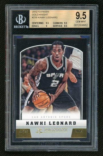 2012 Kawhi Leonard Panini Gold Knight BGS 9.5 Gem Mint