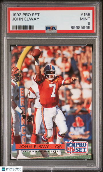 1992 Pro Set John Elway #155 PSA 9