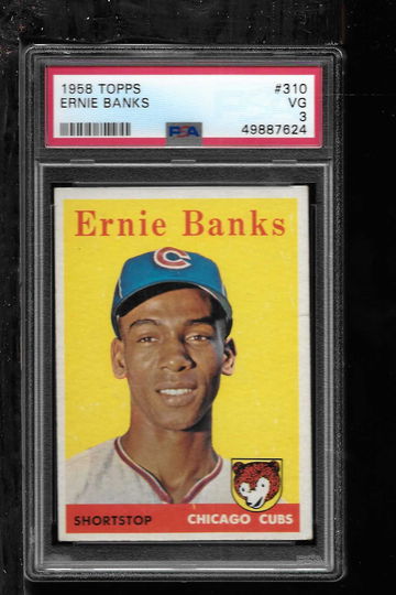 1958 TOPPS ERNIE BANKS PSA 3