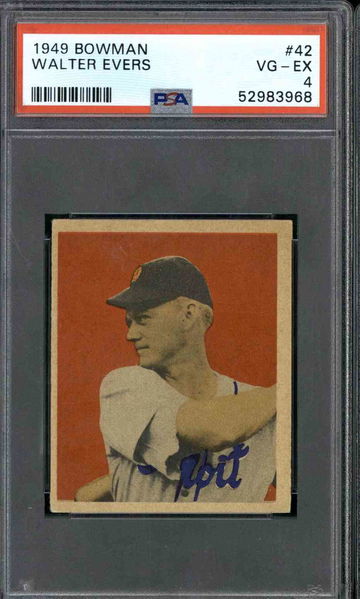 1949 Bowman #42 Walter Evers