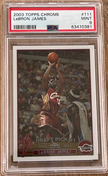 2003 Topps Chrome #111 LeBron James PSA 9 Mint cavs heat Lakers 
