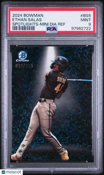 2024 Bowman Bowman Spotlights Ethan Salas #BS5 Mini Dia Ref /150 PSA 9