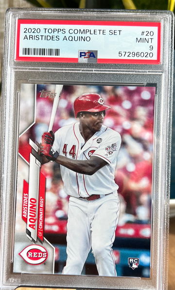 2020 Topps Complete Set MLB Cincinnati Reds Rookie RC #20 Aristides Aquino PSA 9