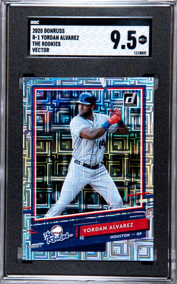 2020 Panini Donruss The Rookies #R1 Yordan Alvarez RC Vector SGC 9.5 MINT+