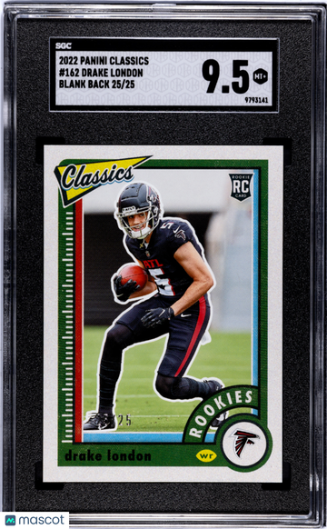 2022 Panini Classics Drake London #162 (Blank Back) SGC 9.5
