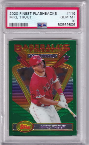 2020 Topps Finest Flashbacks Mike Trout #116 PSA 10