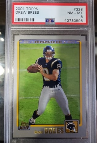 2001 Topps Drew Brees PSA 8