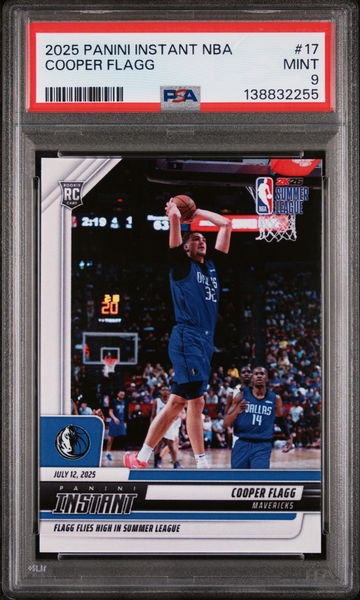2025 Panini Instant NBA Cooper Flagg #17 /1 PSA 9