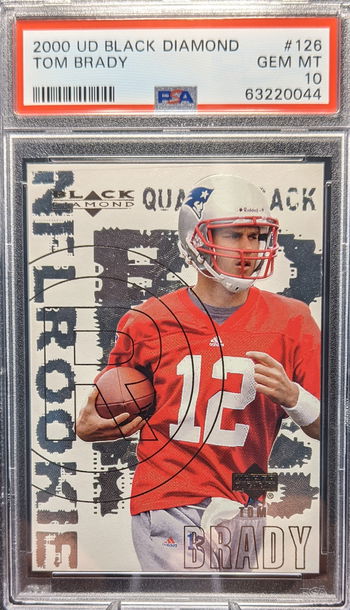 2000 Upper Deck UD Black Diamond Tom Brady Rookie Card RC #126 PSA 10