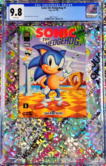Sonic the Hedgehog #1 CGC 9.8 SEGA Mini Rare Promo Comic 1st app of Sonic VHTF!!