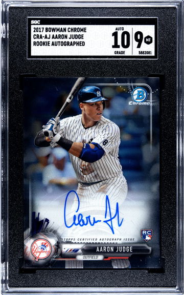 2017 Bowman Chrome Aaron Judge #CRA-AJ SGC 9 Auto 10 RC Rookie