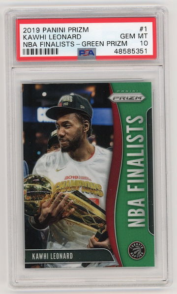 Kawhi Leonard 2019 Prizm NBA Finalists Green PSA 10