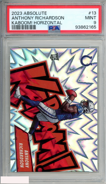2023 PANINI ABSOLUTE KABOOM! HORIZONTAL ANTHONY RICHARDSON #13 ROOKIE RC PSA 9