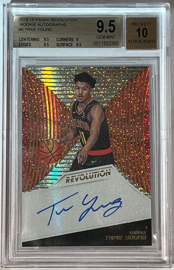 2018-19 Revolution Trae Young Rookie RC Auto Autograph #5 BGS 9.5/10 GEM MINT