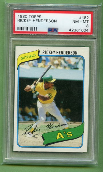 RICKEY HENDERSON 1980 TOPPS PSA 8